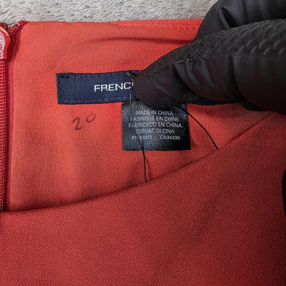 French Connection Dress Womens Size 6 Poppy Red Boh Whisper Short Sleeve New - Picture 3 of 13